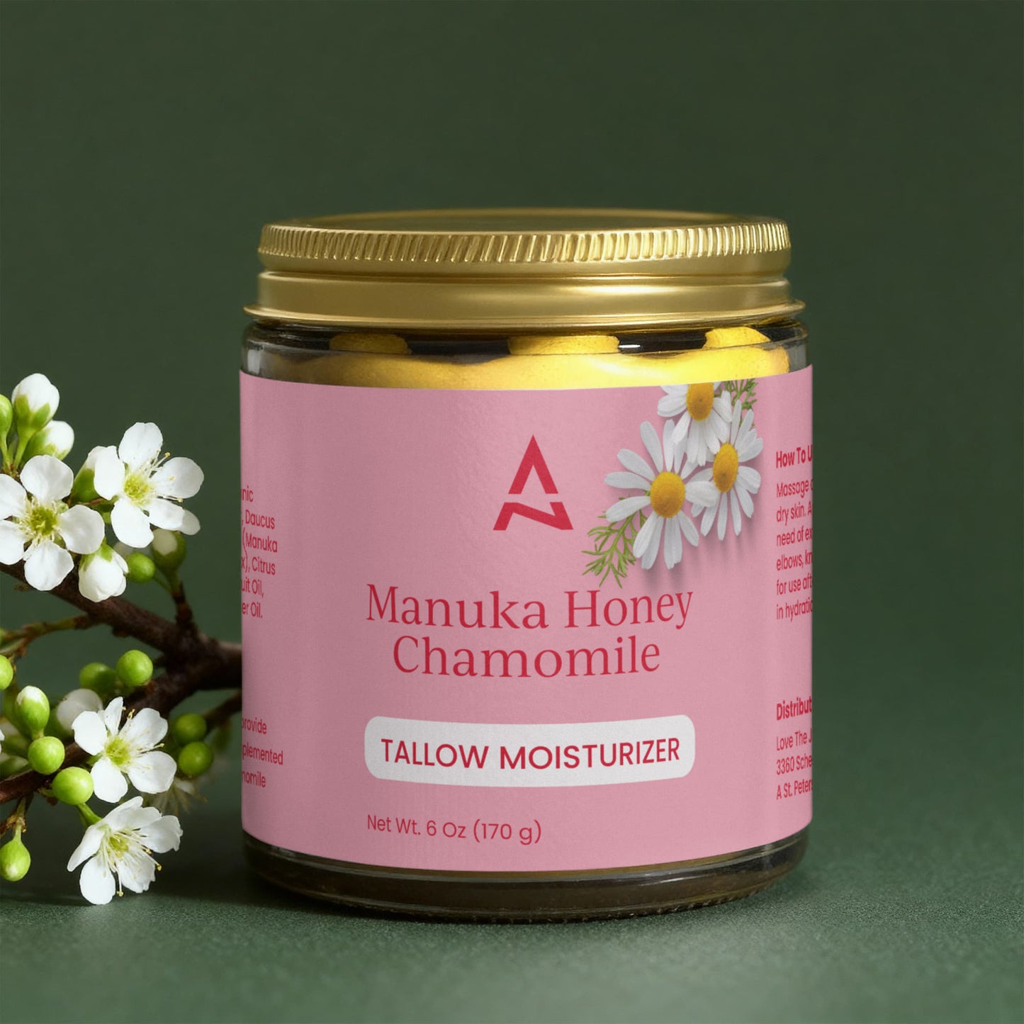 Honey Calm Tallow Moisturizer – Natural Skin Repair with Manuka Honey & Chamomile