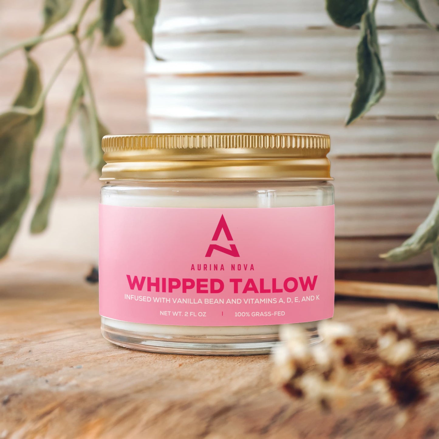 Whipped Grass-Fed Tallow Balm with Vanilla Bean