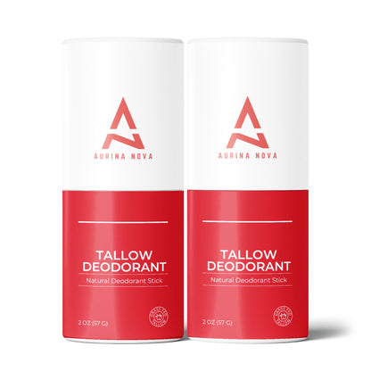 Natural Tallow Deodorant Stick, Pack of 2