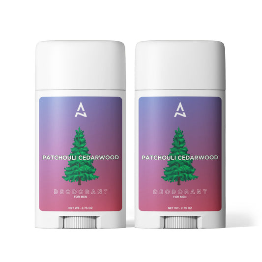 Patchouli & Cedarwood Deodorant for Men, 2 Pack